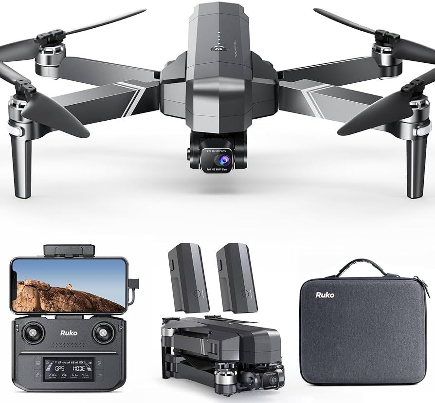 Ruko F11GIM2 Drones with Camera for Adults 4K, 64Mins Flight Time, 2-Axis Gimbal & EIS, 9800ft Lo... | Amazon (US)