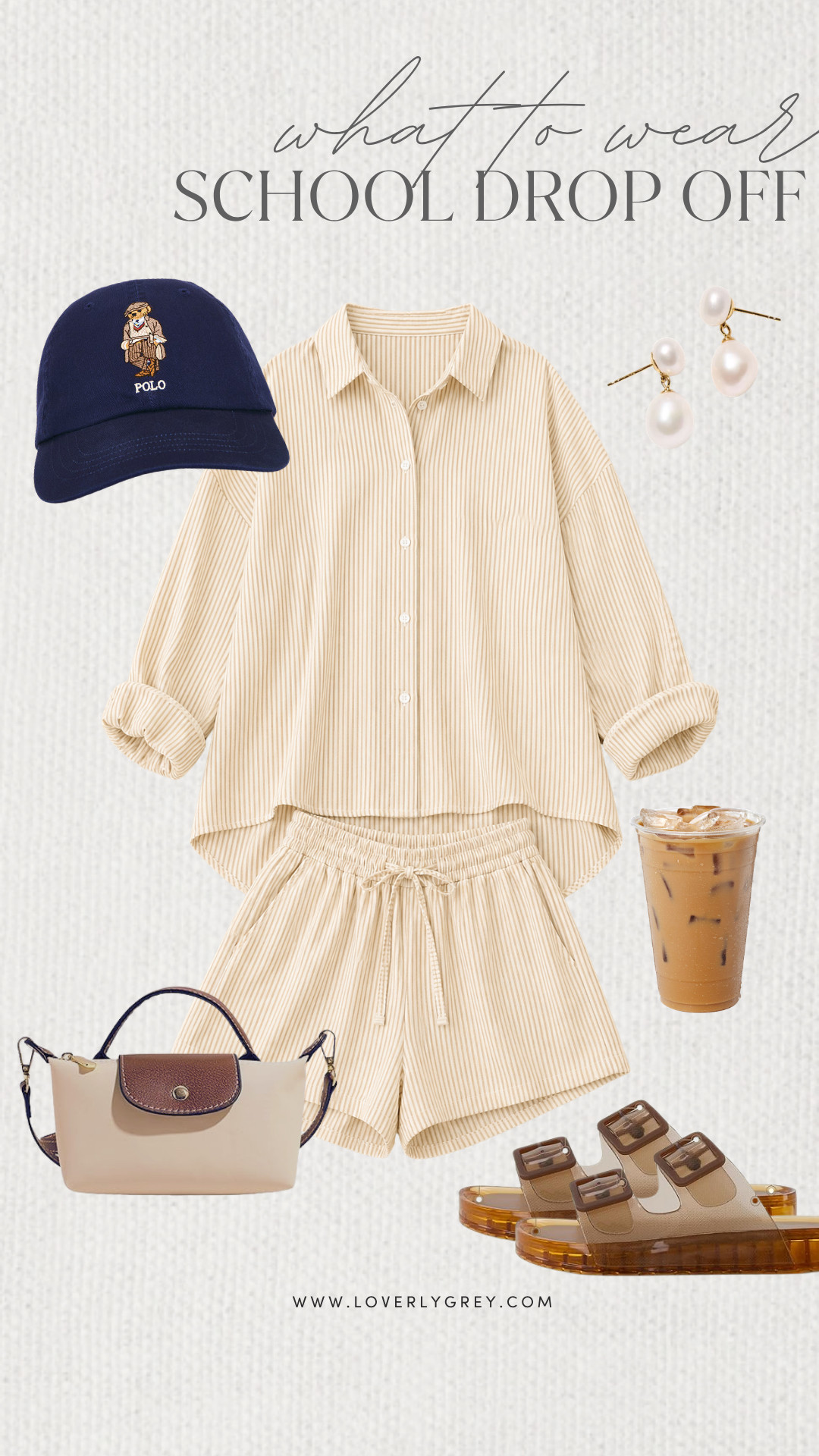 Loverly Grey, what to wear to school drop off!
I am loving this comfy striped set for an easy, put-together look that’s perfect for busy mornings. I’d style it with a baseball cap, casual sandals, a crossbody bag, and simple jewelry for an effortless everyday outfit.
Loverly Grey, what to wear to school drop off. 

 #LTKgrwm #LTKootd #LTKmomlife