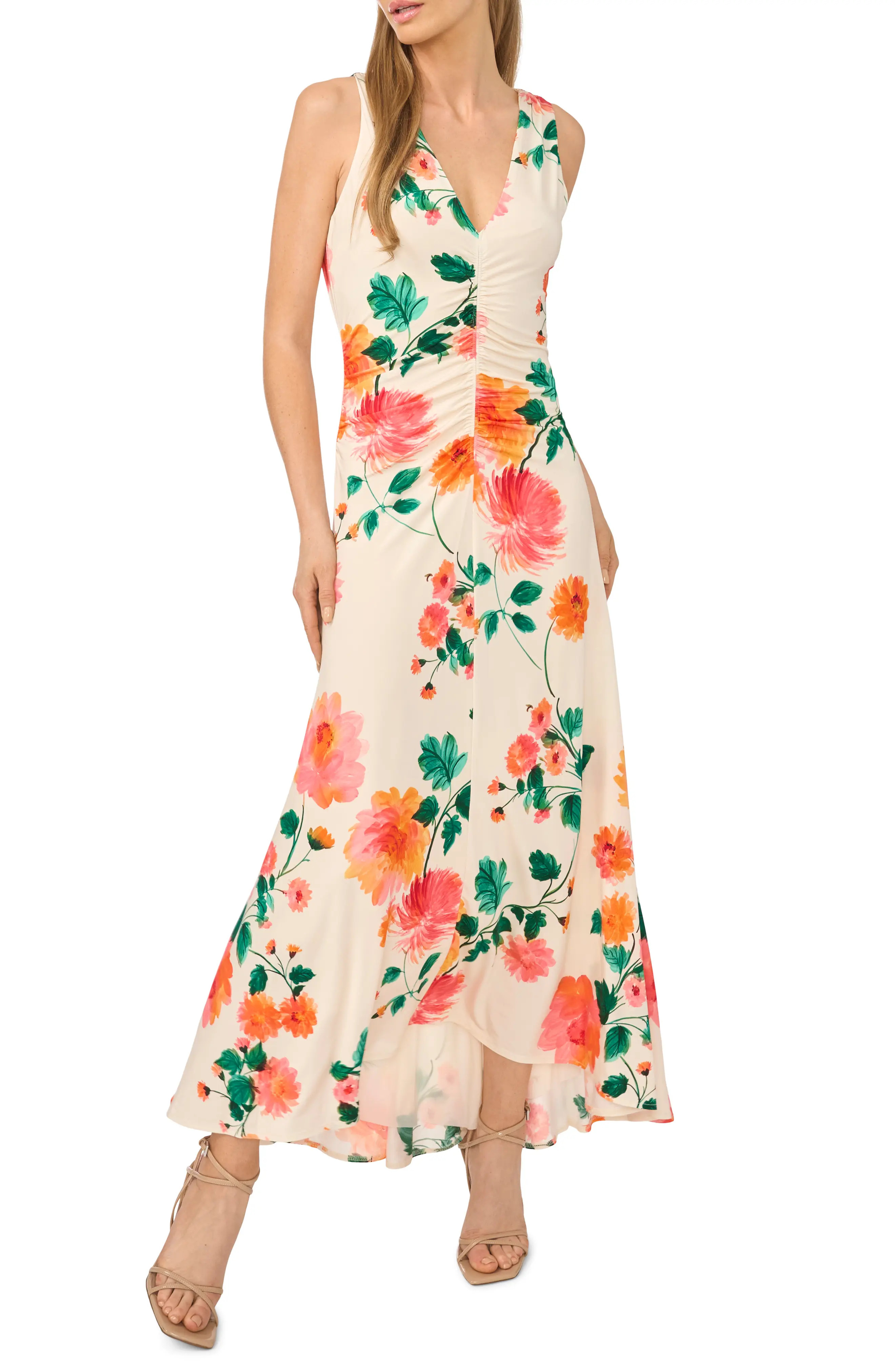 Elizabeth Ruched Sleeveless Maxi Dress (Women) | Nordstrom | Nordstrom
