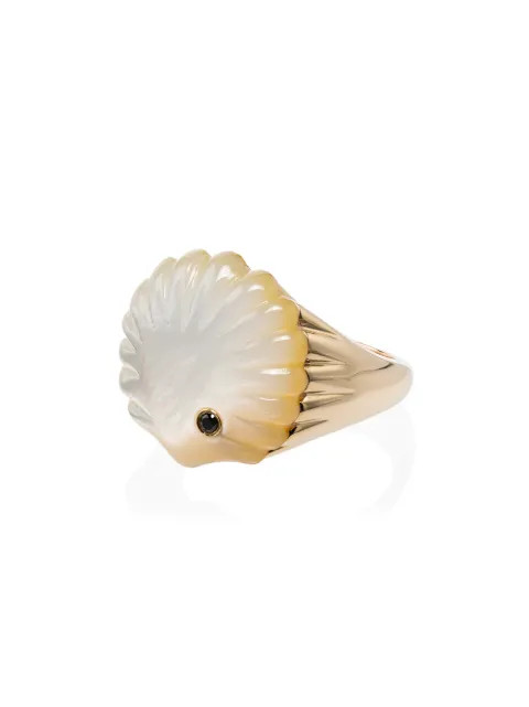 9kt Gelbgoldring mit Perlen | Farfetch (DE)