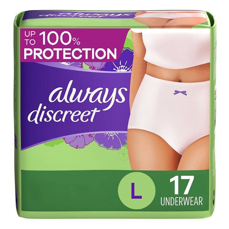 Always Discreet Incontinence & Postpartum Incontinence Underwear for Women - Maximum Absorbency -... | Target