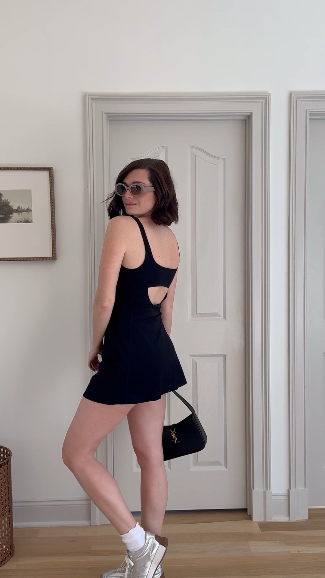 black tennis dress, athletic dress, chic outfit 

#LTKootd #LTKSeasonal #LTKgrwm