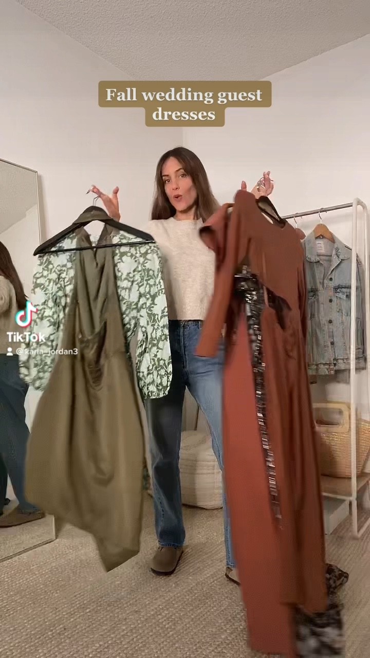 Fall wedding guest dresses 🤎 

#LTKwedding #LTKunder100 #LTKSeasonal