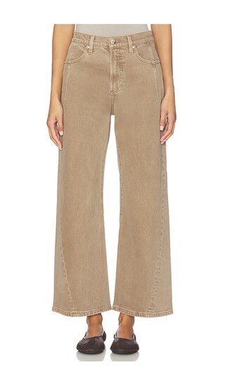 PISTOLA Kyra High Rise Bowed Wide Jeans in Brown. - size 27 | Revolve Clothing (Global)