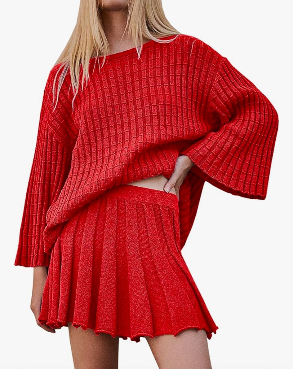 The cutest sweater skirt set! Easy outfit idea for the upcoming holidays!

#LTKHoliday #LTKCyberWeek #LTKStyleTip
