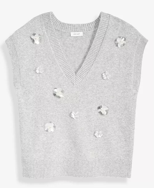 On 34th Women's Embellished Sweater Vest, Macy's Exclusive - Macy's | Macy's