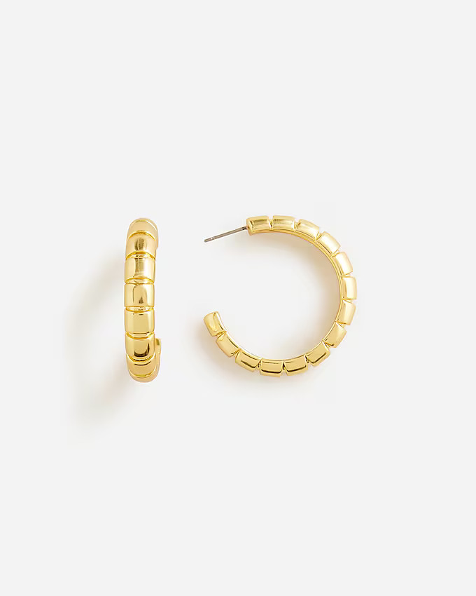 Ridged hoop earrings | J. Crew US