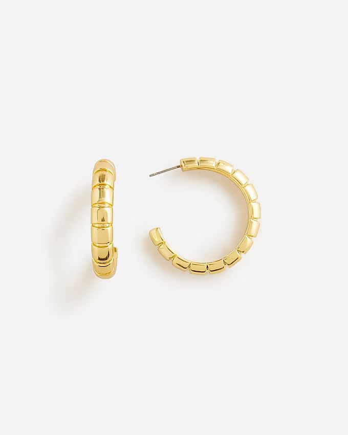 Ridged hoop earrings | J.Crew US