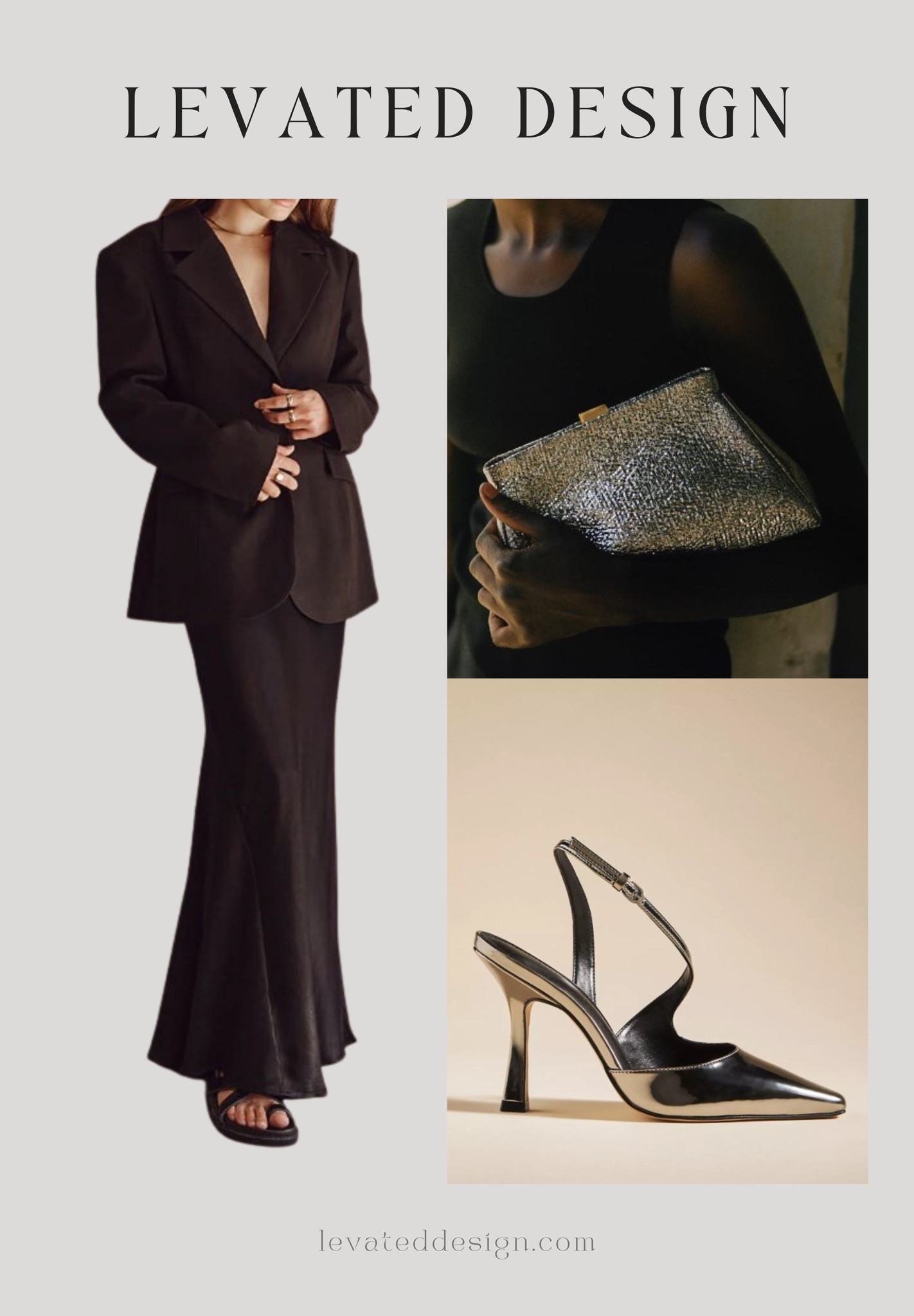 The chicest of outfits black on black with a hint of silver 

#LTKwedding #LTKstyletip #LTKSeasonal