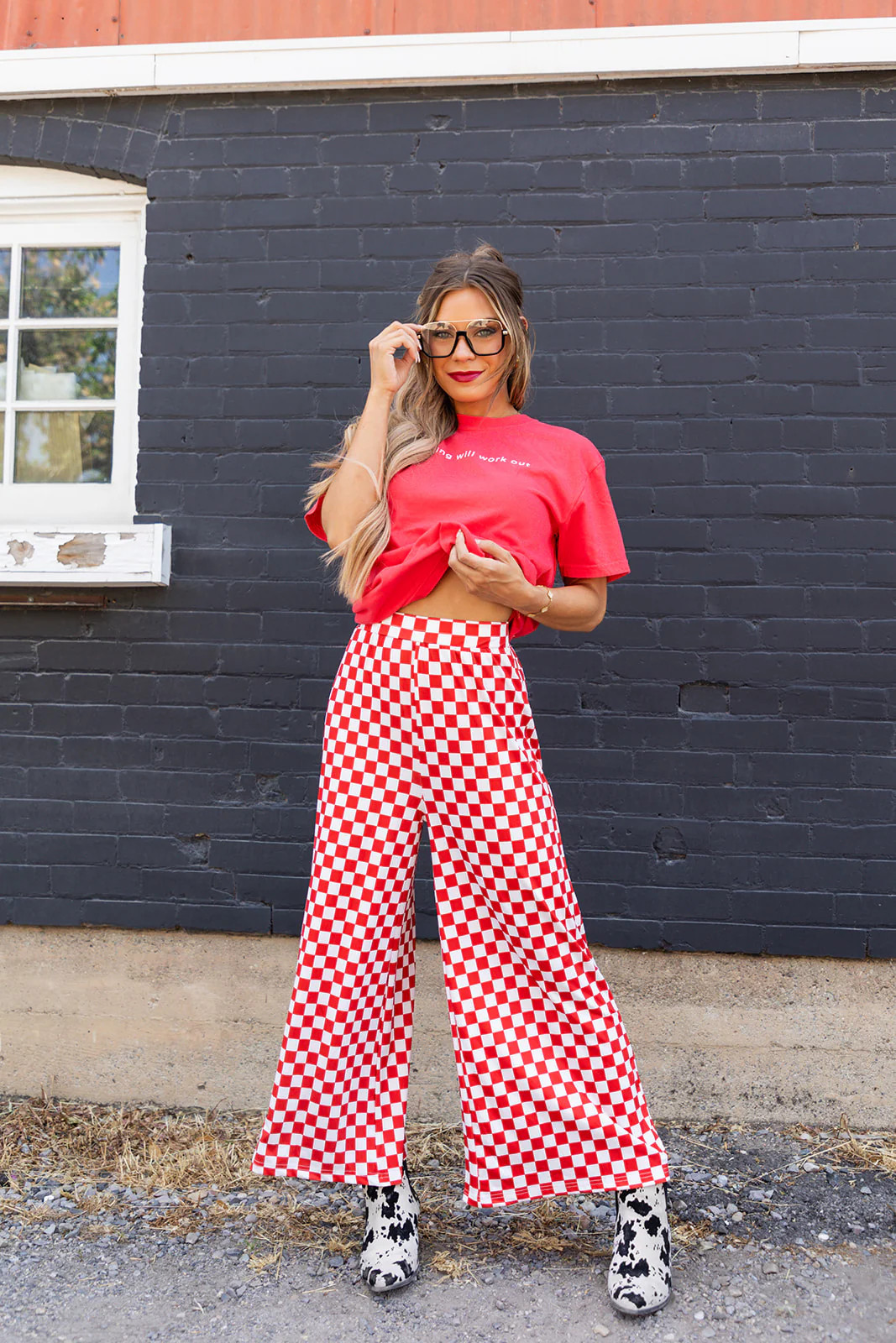 My Reputation Checkered Pants - Red | WKNDchasers