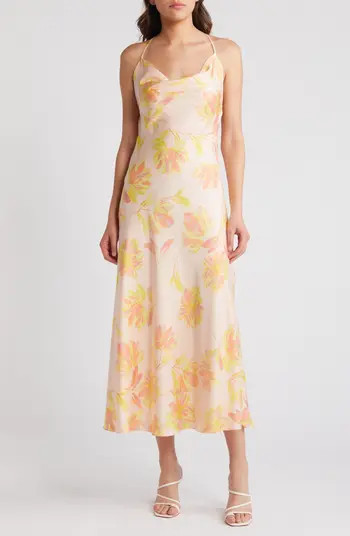WAYF The Lolita Cowl Neck Satin Gown | Nordstrom | Nordstrom