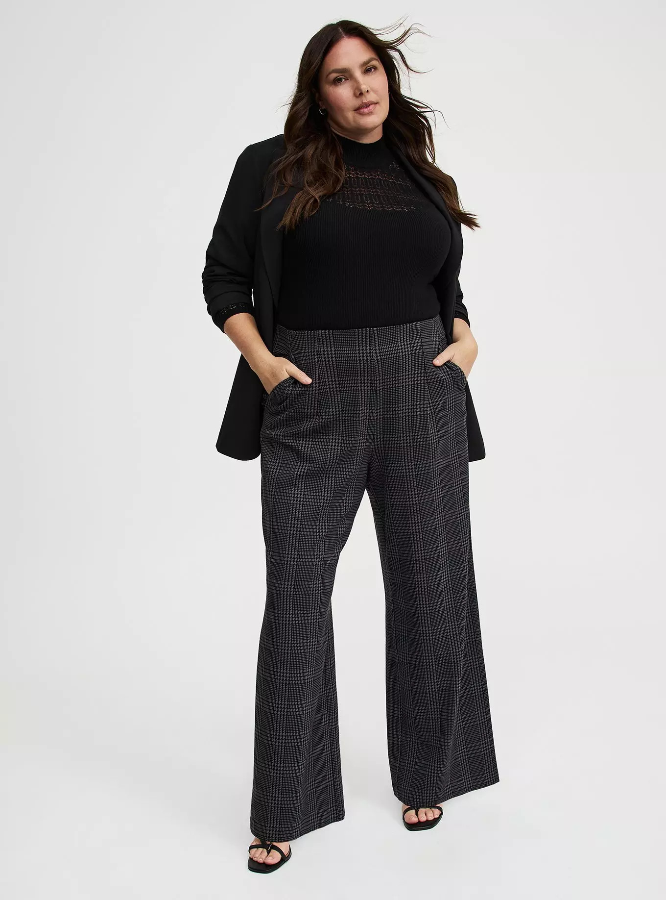Pull-On Wide-Leg Lightweight Ponte Pant | Torrid (US & Canada)