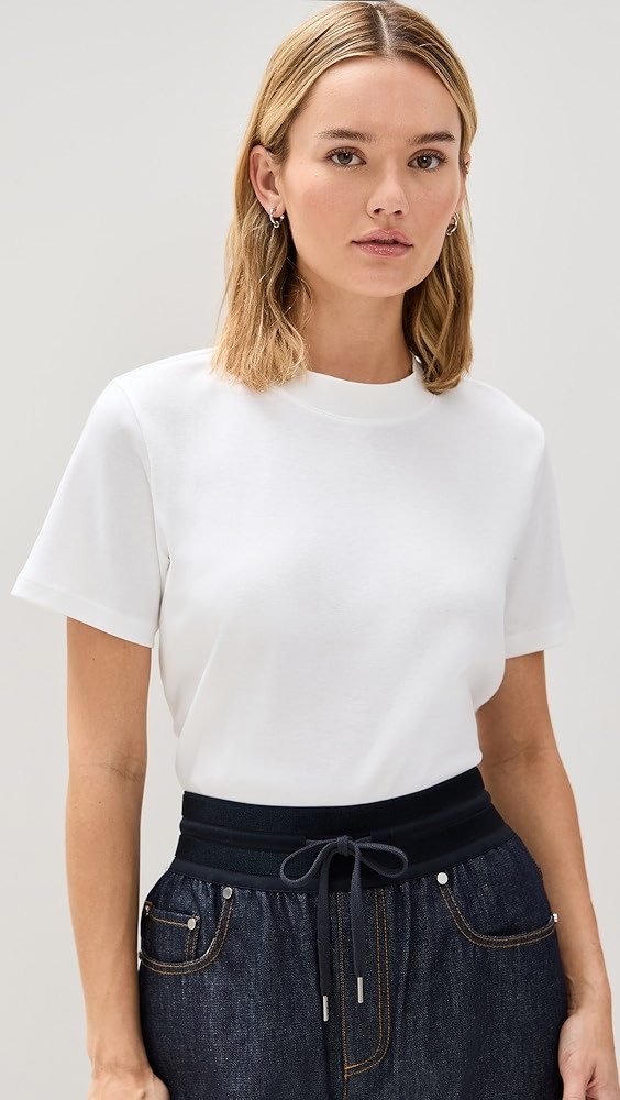 Vince Short Sleeve Mock Neck Tee | Shopbop | Shopbop