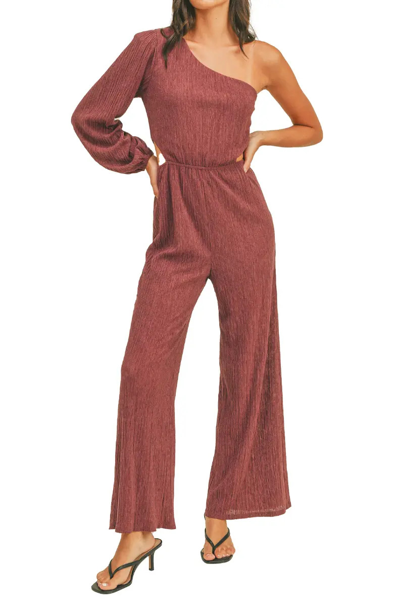 Lush Plisse One Shoulder Jumpsuit | Nordstromrack | Nordstrom Rack
