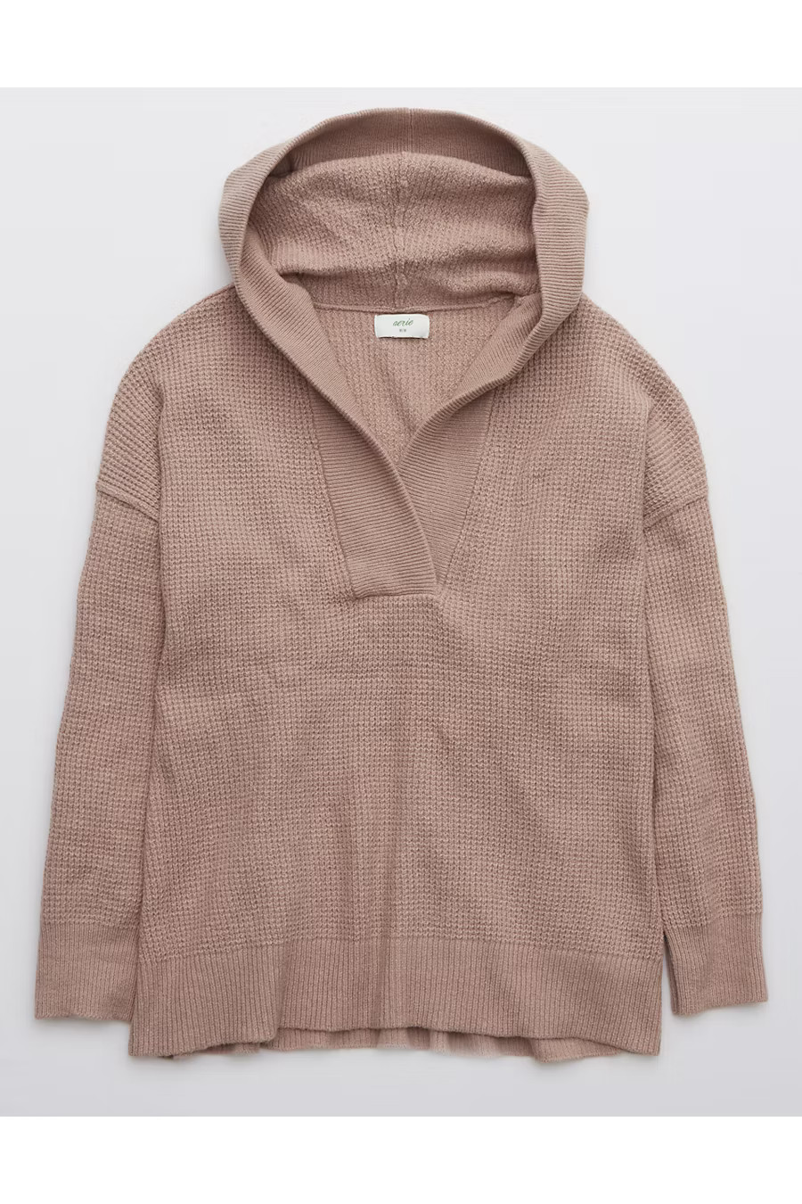 Aerie CozyUp Waffle Sweater Hoodie | American Eagle Outfitters (US & CA)