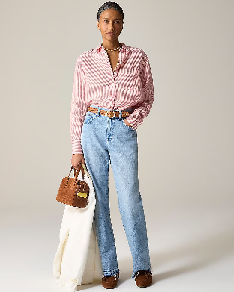 Garçon classic shirt in striped linen | J. Crew US