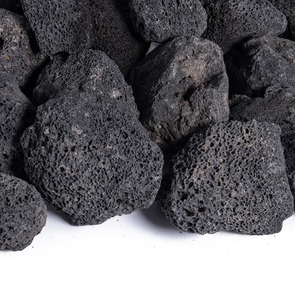 Fire Pit Essentials 10 lbs. Black Lava Rock 1 in. to 3 in. | The Home Depot