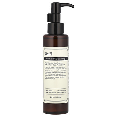 Dear, Klairs, Gentle Black Deep Cleansing Oil, 5.07 fl oz (150 ml) | iHerb