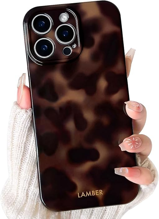 NITITOP Compatible with iPhone 16 Pro Max Case Cute Stylish Leopard Print Amber Aesthetic Tortois... | Amazon (US)