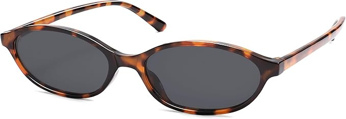 Retro Oval Cat Eye Sunglasses for Women Y2k Trendy Narrow Sunnies Designer Sun Glasses AR82253 | Amazon (US)