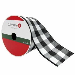 2.5" Wired Gingham Ribbon by Celebrate It™ Christmas | Michaels Stores