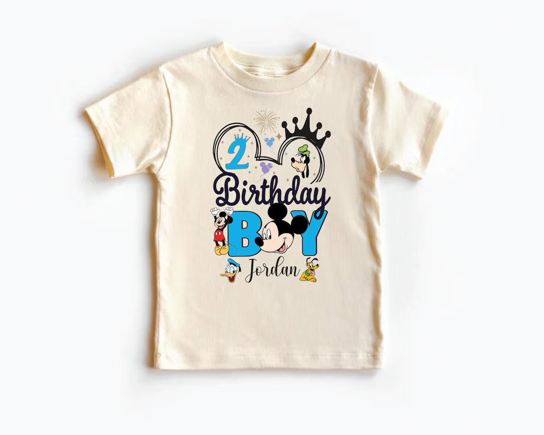 Mickey Mouse Birthday Boy Shirt, Disney Birthday Party Shirt, Custom Birthday Boy Shirt, Birthday... | Etsy (US)