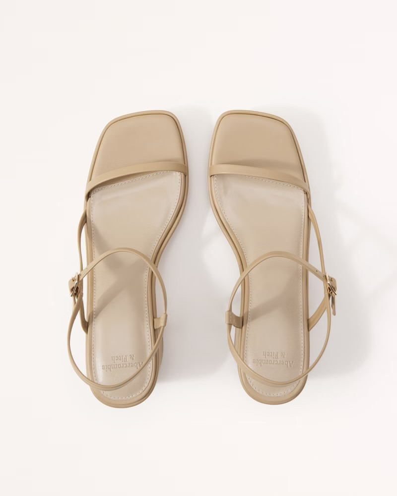Retro Strappy Platform Heels | Abercrombie & Fitch (US)