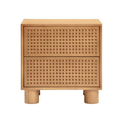 TOV Furniture Miles Natural Rubberwood Nightstand | Target