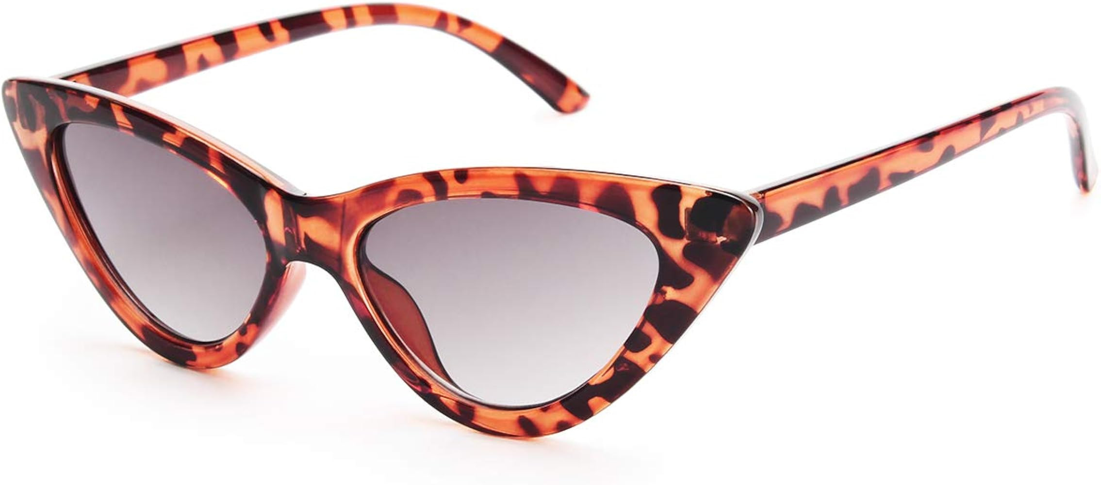 Livhò Retro Vintage Narrow Cat Eye Sunglasses for Women Clout Goggles Plastic Frame | Amazon (US)