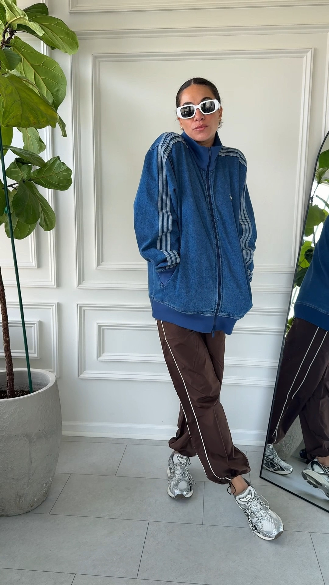 Didn’t think windbreaker pants could look this cute… but here we are. Outfit linked
•in the Mens @adidas  Large jacket•

#LTKspringtrends #LTKOver40 #LTKootd