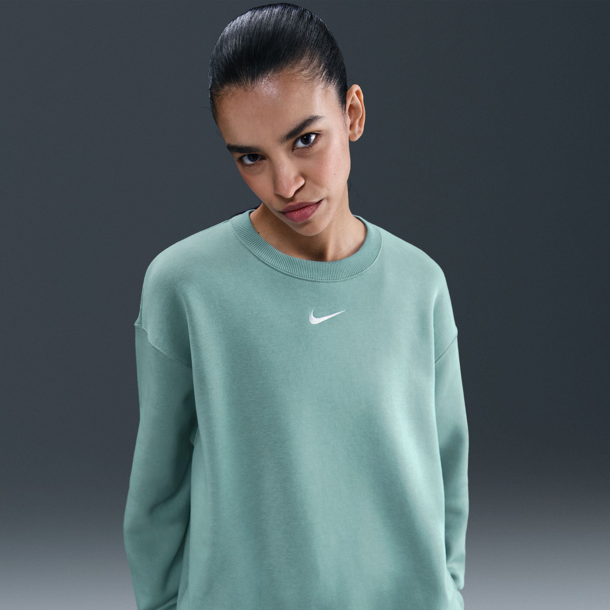 Nike Women's Sportswear Phoenix Fleece Oversized Crew-Neck Sweatshirt, XS, Cannon | DICK'S Sporting Goods