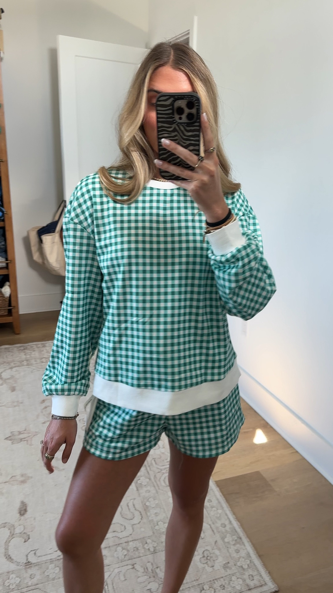 Amazon size small Fisoew Womens Gingham 2 Piece Outfits Loungewear Sweatshirt Shorts Sets
Oversized, Long Sleeve, Workout, Lounge Matching Sets, Vacation, Travel, Fall, Tracksuits,Plaid Outfits

#LTKootd #LTKSeasonal #LTKSaleAlert