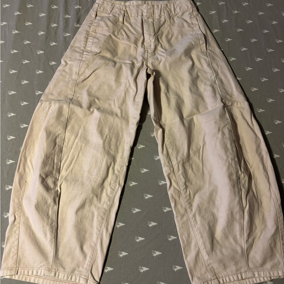 Pilcro Cream Barrel Jeans | Poshmark