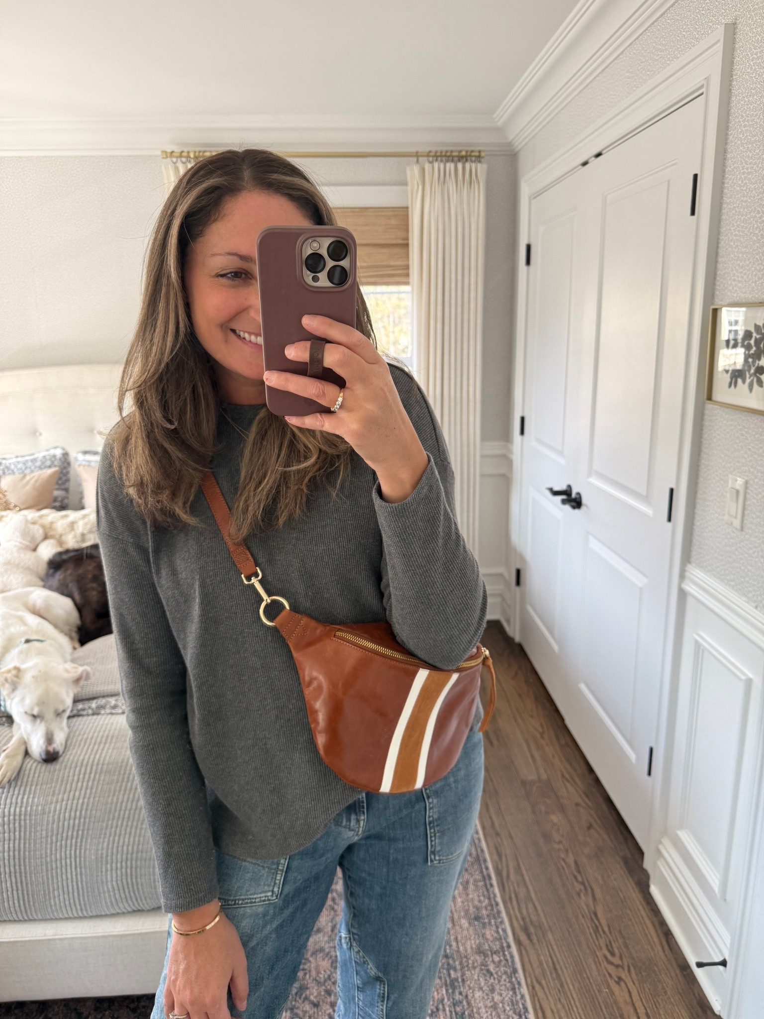 Today’s OOTD! My go-to pair of Pilcro  jeans from Anthropologie, cozy Rothy’s clogs and the perfect crossbody bag. 

#LTKFindsUnder100 #LTKootd #LTKmomlife