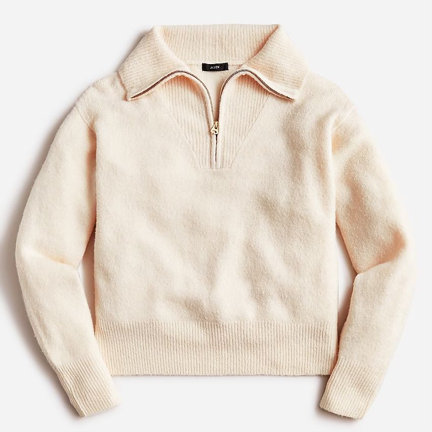 Relaxed half-zip stretch sweater | J.Crew US