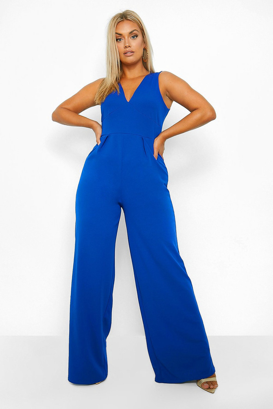 Plus Plunge Wide Leg Jumpsuit | Boohoo.com (US & CA)