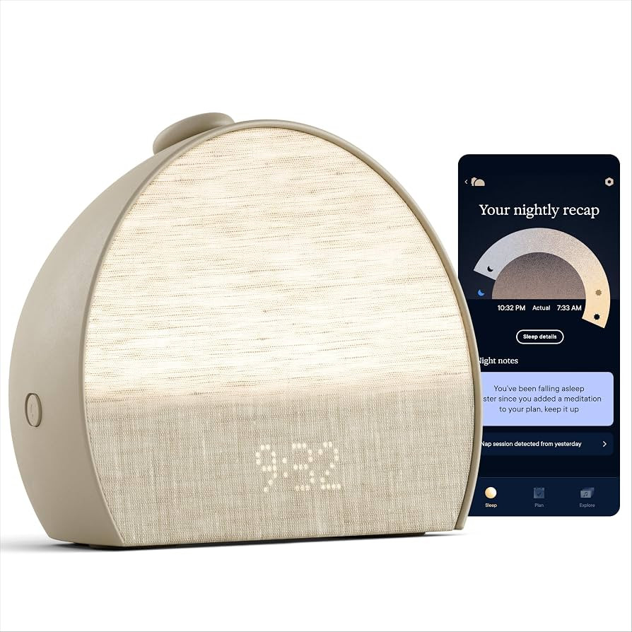 Hatch Sleep Clock, Contactless Sleep Tracker, Personalized Insights, Greige | Amazon (US)