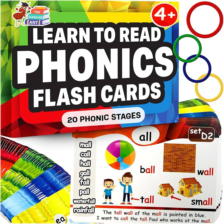 Phonics Flash Cards - Learn to Read in 20 Phonic Stages - Digraphs CVC Blends Long Vowel Sounds -... | Amazon (CA)