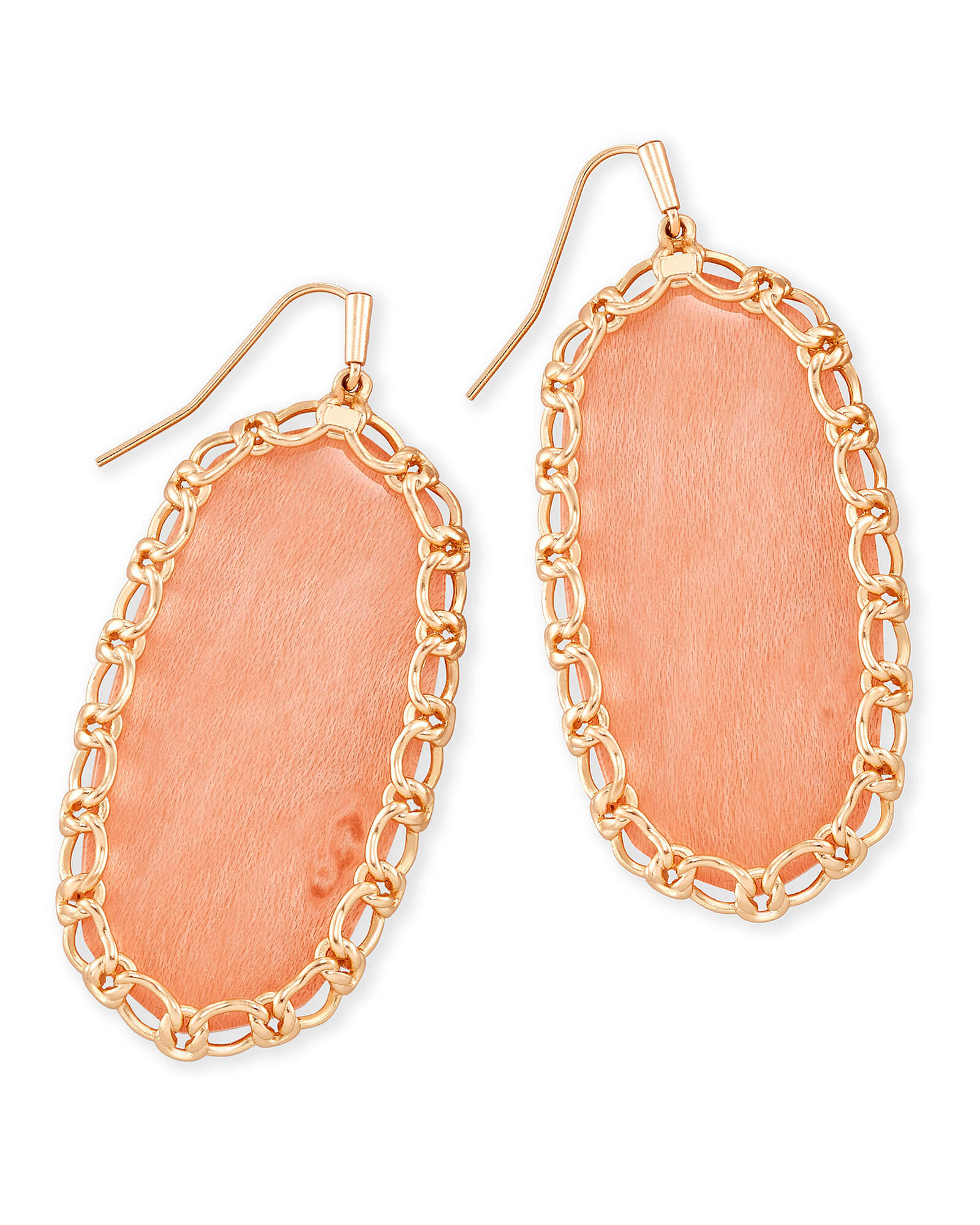 Macrame Danielle Rose Gold Statement Earrings In Blush Wood | Kendra Scott