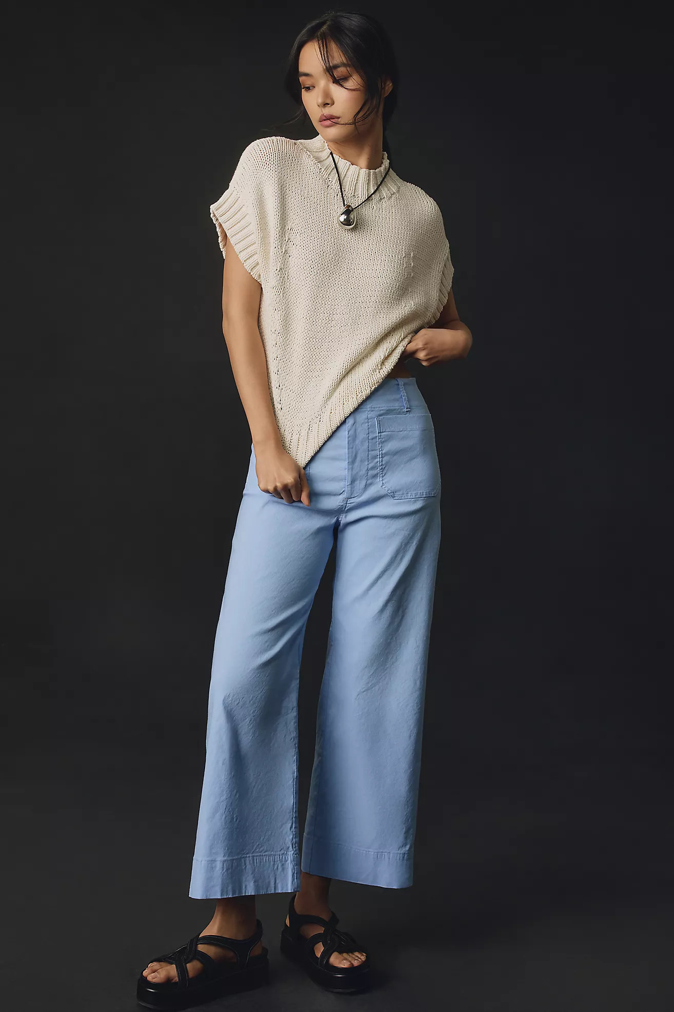 The Colette Cropped Wide-Leg Pants by Maeve | Anthropologie (US)