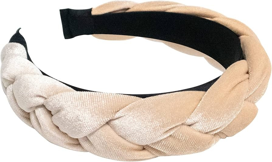 RINVEE Headbands for Women Velvet Braided Headbands Fashion Hairband Criss Cross Hair Accessories... | Amazon (US)