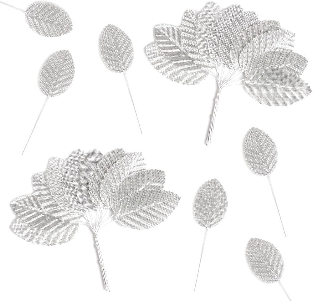 SBYURE Artificial Silk Leaf,200 Pieces Artificial Leaves Faux Wired Single Leaf for Flower DIY Ho... | Amazon (US)