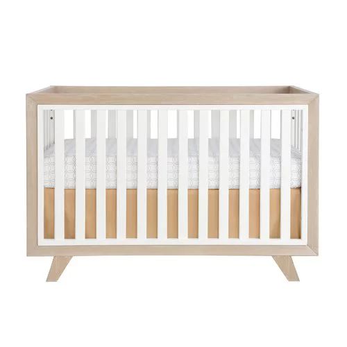 Second Story Home Wooster 3-in-1 Convertible Crib, Almond/White | Walmart (US)