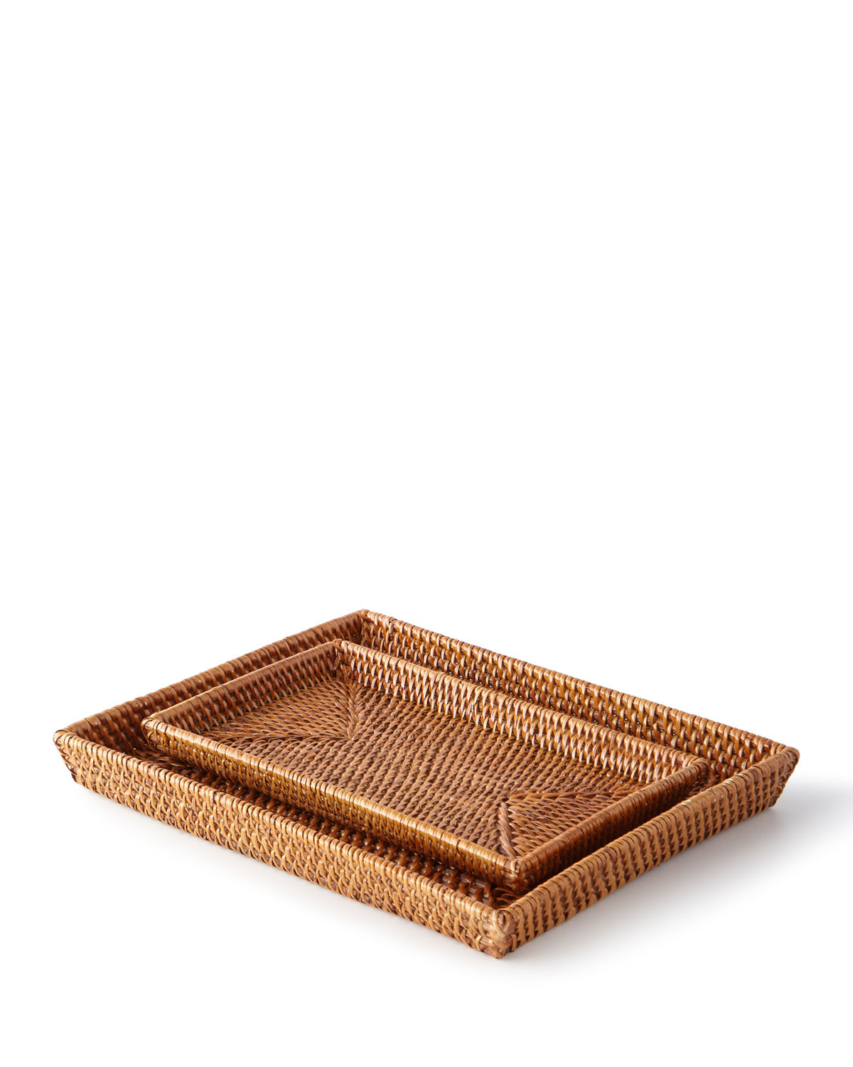 Dalton Rattan Nested Trays | Neiman Marcus