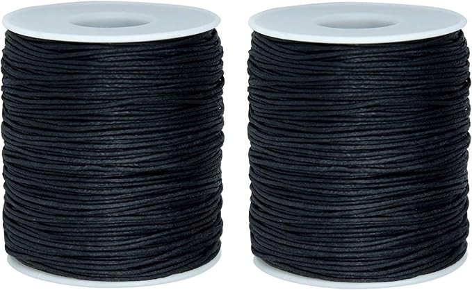 Dxhycc 200 Yards 1mm Waxed Cotton Cord Beading Thread String for Necklace Bracelet Jewelry Making... | Amazon (US)