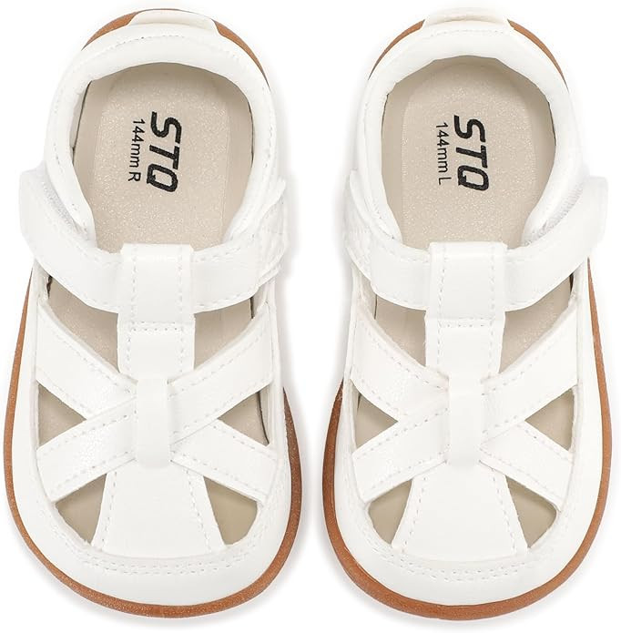 STQ Toddler Boy Girl Sandals Wide Toe Box Mary Jane Dress Shoes for Party School Uniform Summer F... | Amazon (US)