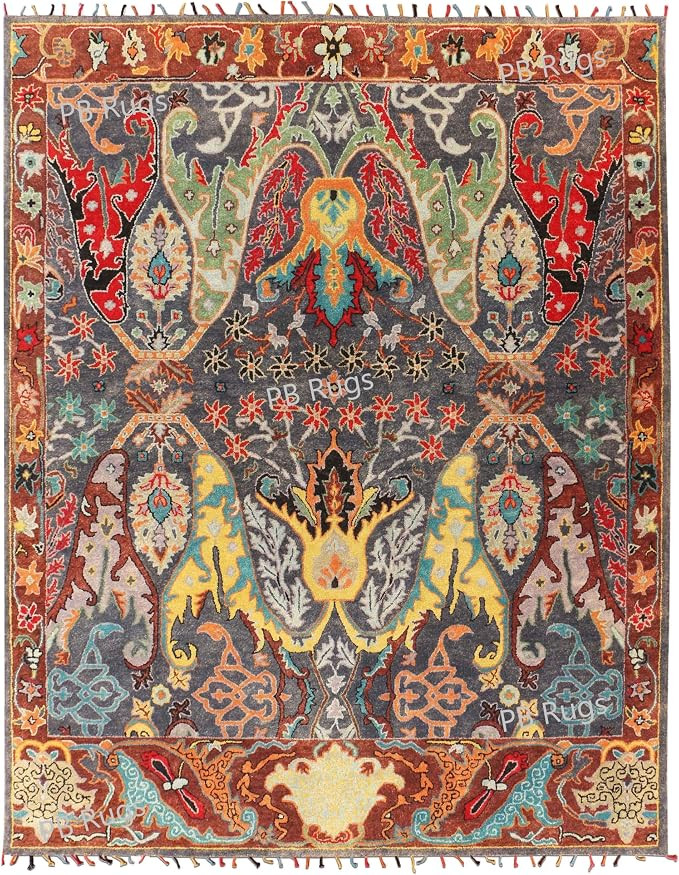 William Morris Old Ikat Elegant Design Handmade Traditional Oriental Antique Style 100% Woolen Ar... | Amazon (US)