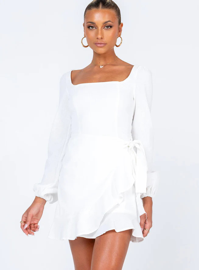 The Villa Mini Dress White | Princess Polly US