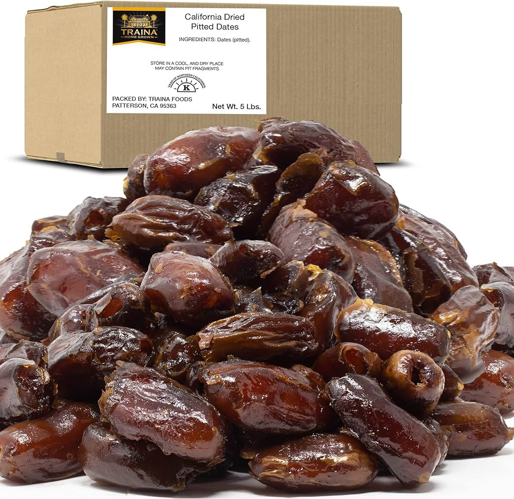 Traina Home Grown California Dried Pitted Dates - Healthy, No Added Sugar, Non GMO, Kosher Certif... | Amazon (US)