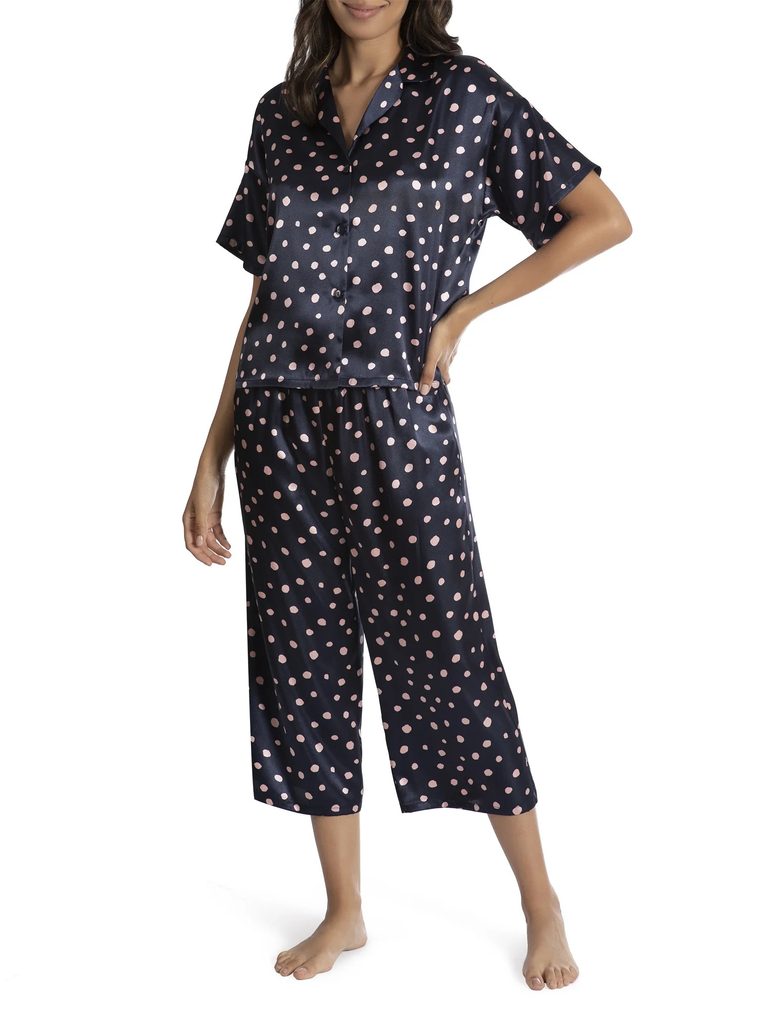 Secret Treasures Women’s and Women’s Plus Crop PJ Set | Walmart (US)